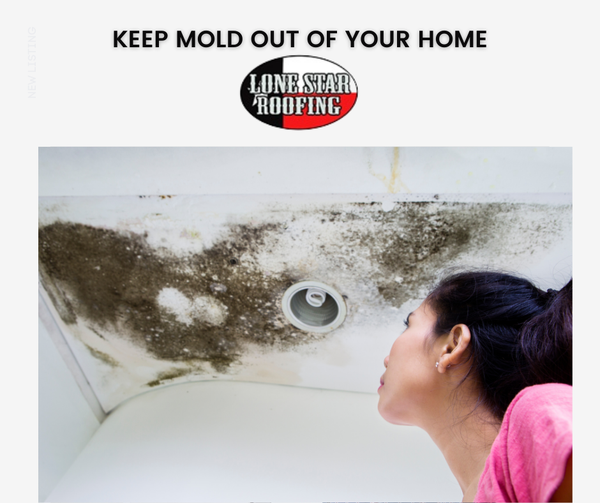 A woman looking at the water stains on her ceiling