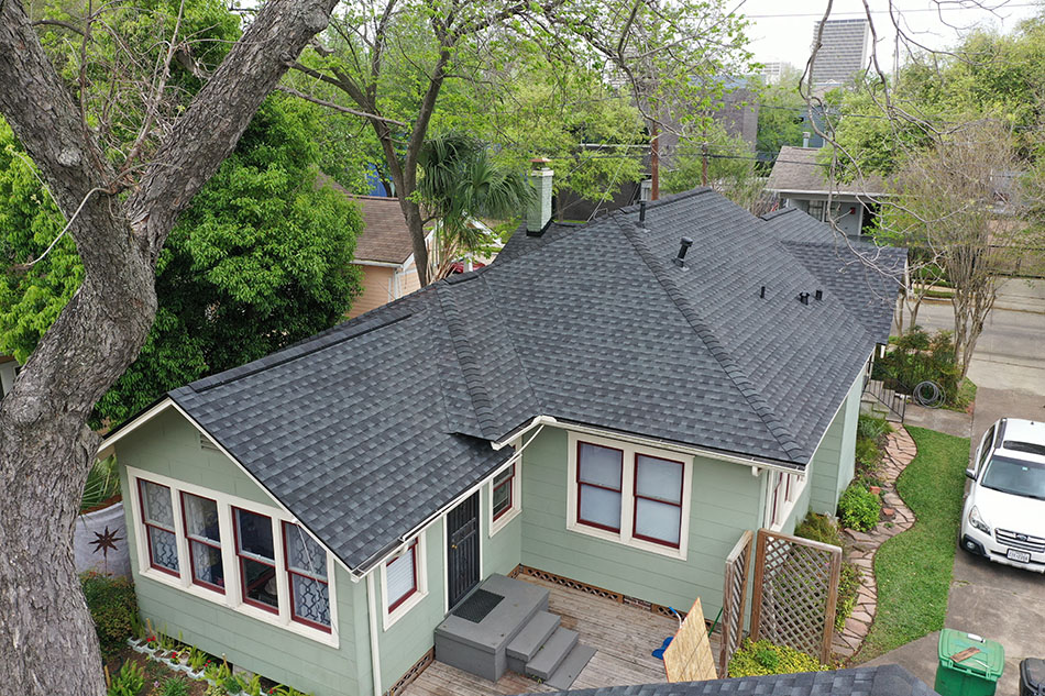 Completed asphalt shingle roof installation by Lone Star Roofing - Project 1