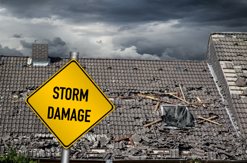 Storm Damage Sign