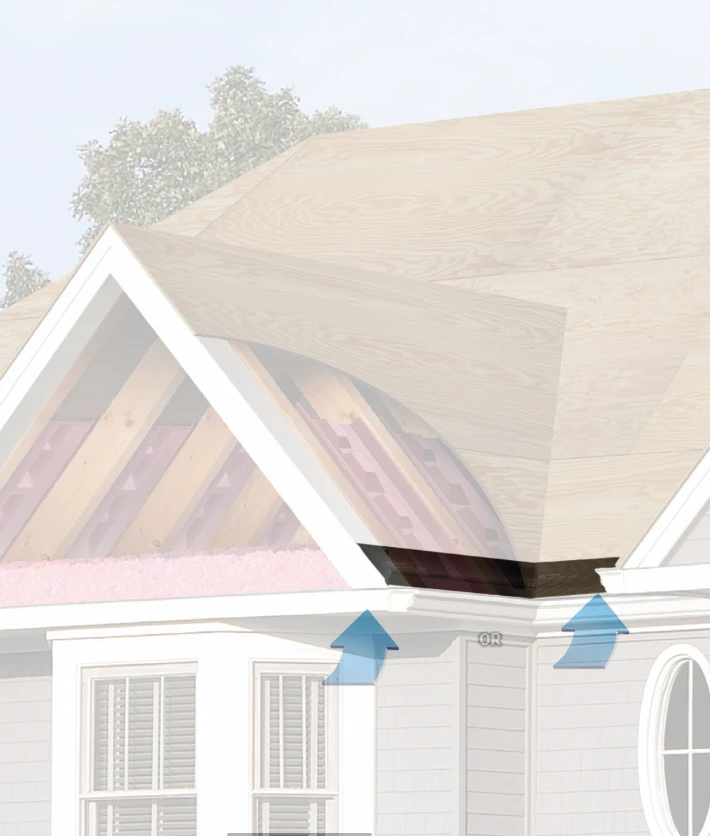 VentSure intake ventilation on roof diagram